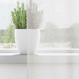 Voile Curtains with Rod Pockets 2 pcs White - Side View