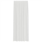 Voile Curtains with Rod Pockets 2 pcs White - Top-Down View