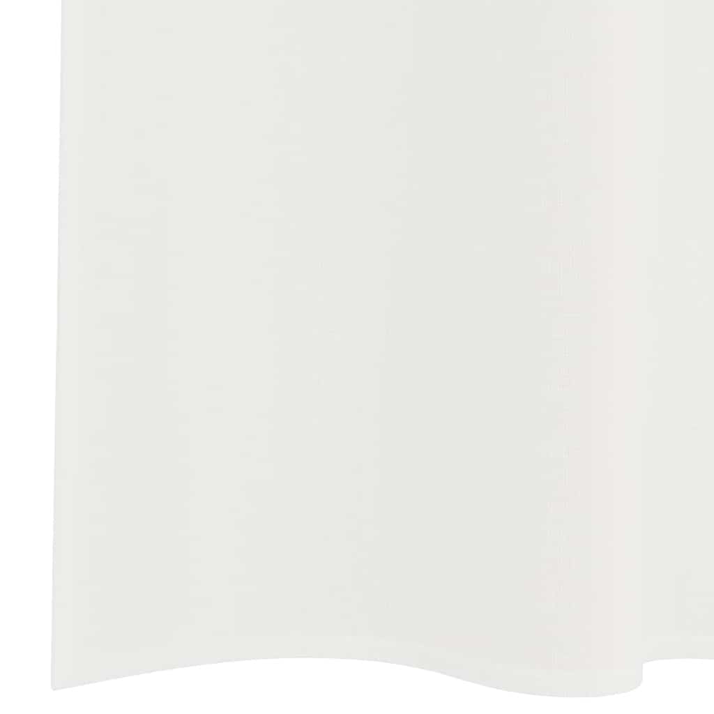 Voile Curtains with Rod Pockets 2 pcs White