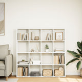 Book Cabinet White 137.5x29x137.5 cm Engineered Wood