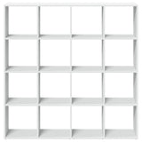 Book Cabinet White 137.5x29x137.5 cm Engineered Wood - Top-Down View