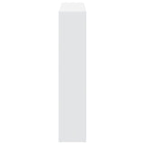 Book Cabinet White 137.5x29x137.5 cm Engineered Wood - Rear View