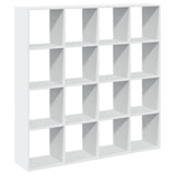 Book Cabinet White 137.5x29x137.5 cm Engineered Wood - 45-Degree Angle