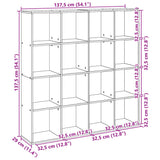Book Cabinet White 137.5x29x137.5 cm Engineered Wood - Extra Image