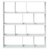 Book Cabinet White 132x29x141.5 cm Engineered Wood - 45-Degree Angle