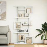 Book Cabinet White 92x29x188 cm Engineered Wood - Side View