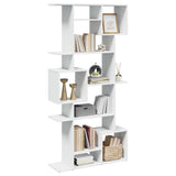 Book Cabinet White 92x29x188 cm Engineered Wood - Low Angle
