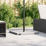 Umbrella Weight Plates 4 pcs Grey Granite Triangular 14 kg - Top-Down View