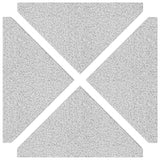 Umbrella Weight Plates 4 pcs Grey Granite Triangular 14 kg - Rear View