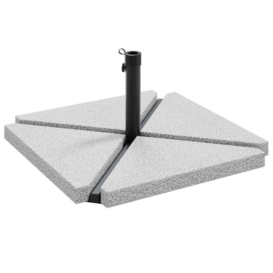 5 Piece Garden Parasol Base Set Granite and Steel