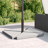 5 Piece Garden Parasol Base Set Granite and Steel - Side View