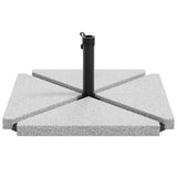 5 Piece Garden Parasol Base Set Granite and Steel - 45-Degree Angle