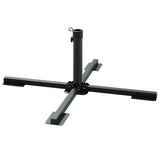 5 Piece Garden Parasol Base Set Granite and Steel - Rear View