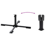 5 Piece Garden Parasol Base Set Granite and Steel - Low Angle