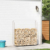 Firewood Rack 150x25x150 cm Galvanised steel - Side View