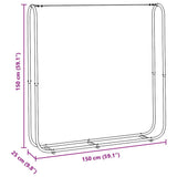 Firewood Rack 150x25x150 cm Galvanised steel