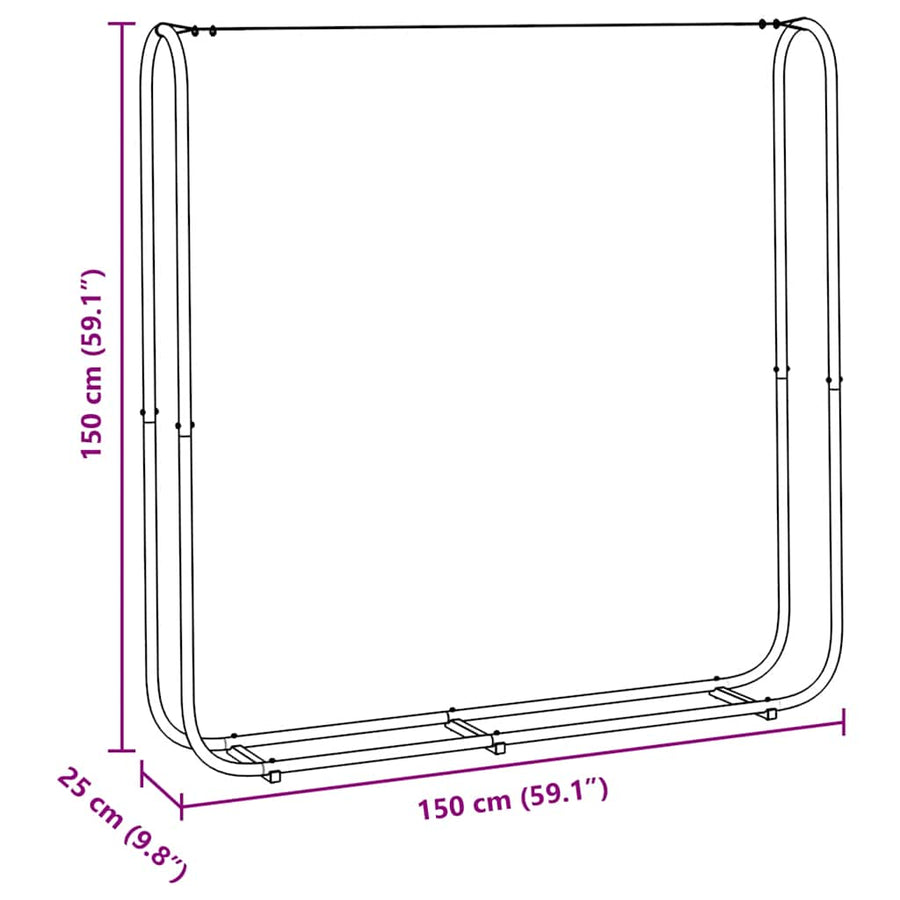 Firewood Rack 150x25x150 cm Galvanised steel