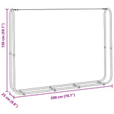 Firewood Rack 200x25x150 cm Galvanised steel - Low Angle