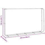 Firewood Rack 250x25x150 cm Galvanised steel
