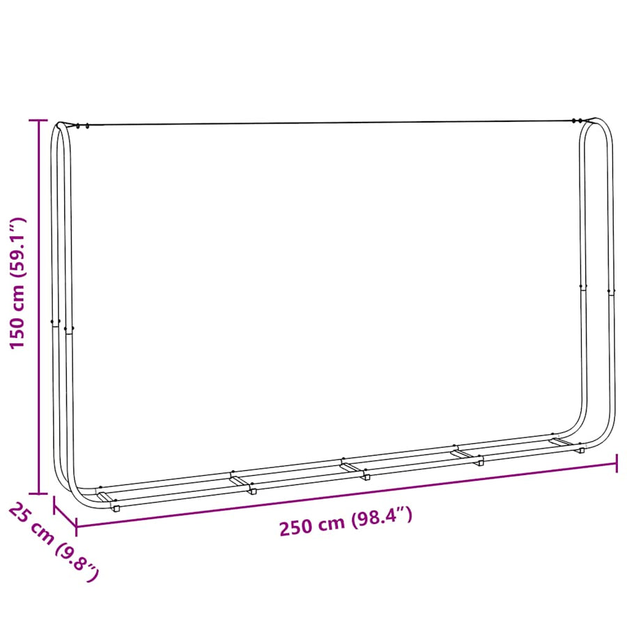 Firewood Rack 250x25x150 cm Galvanised steel