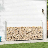 Firewood Rack 300x25x150 cm Galvanised steel - Side View