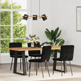 Dining Chairs 4 pcs Black Velvet - Front View