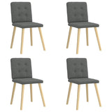 Dining Chairs 4 pcs Dark Grey Fabric