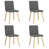 Dining Chairs 4 pcs Dark Grey Fabric