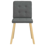 Dining Chairs 4 pcs Dark Grey Fabric - Top-Down View
