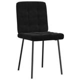 Dining Chairs 4 pcs Black Velvet - Side View