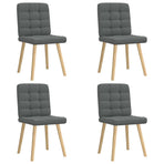 Dining Chairs 4 pcs Dark Grey Fabric