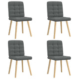 Dining Chairs 4 pcs Dark Grey Fabric