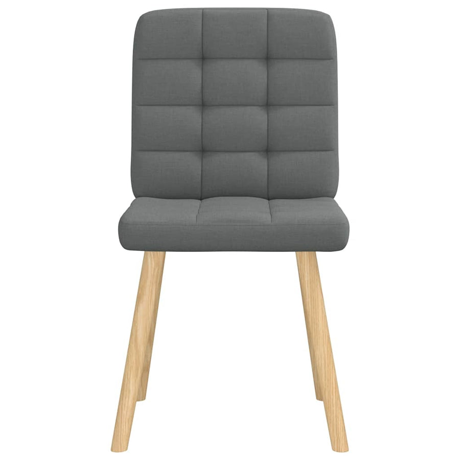 Dining Chairs 4 pcs Dark Grey Fabric