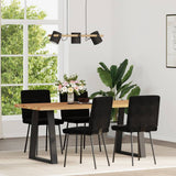 Dining Chairs 4 pcs Black Velvet