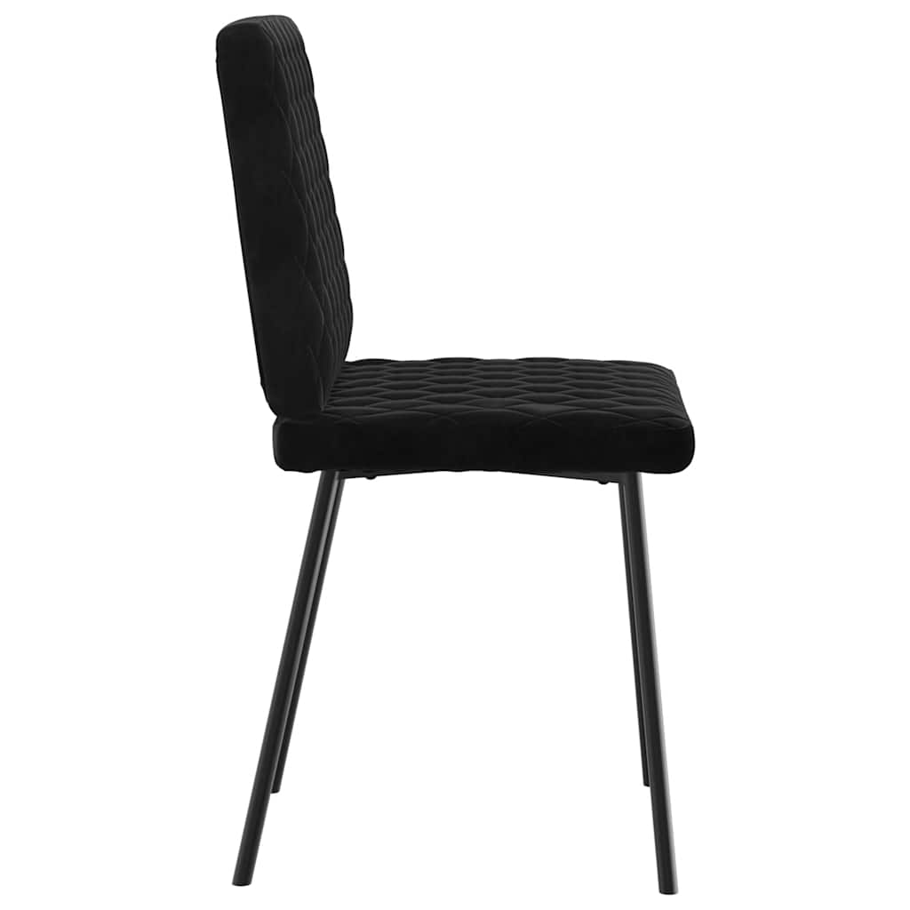 Dining Chairs 4 pcs Black Velvet