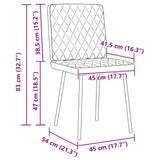 Dining Chairs 4 pcs Black Velvet - Extra Image