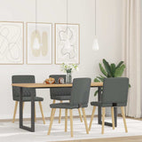 Dining Chairs 4 pcs Dark Grey Fabric