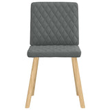 Dining Chairs 4 pcs Dark Grey Fabric