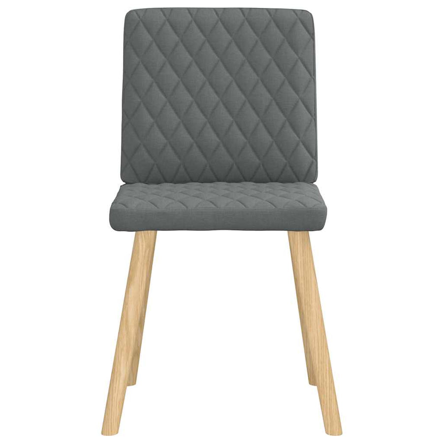 Dining Chairs 4 pcs Dark Grey Fabric