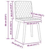 Dining Chairs 4 pcs Dark Grey Fabric