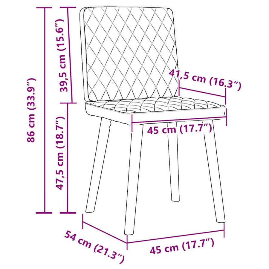 Dining Chairs 4 pcs Dark Grey Fabric
