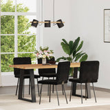 Dining Chairs 4 pcs Black Velvet - Front View