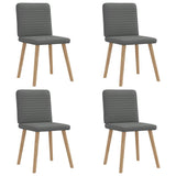 Dining Chairs 4 pcs Dark Grey Fabric