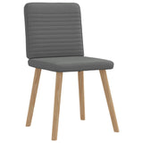 Dining Chairs 4 pcs Dark Grey Fabric - Side View