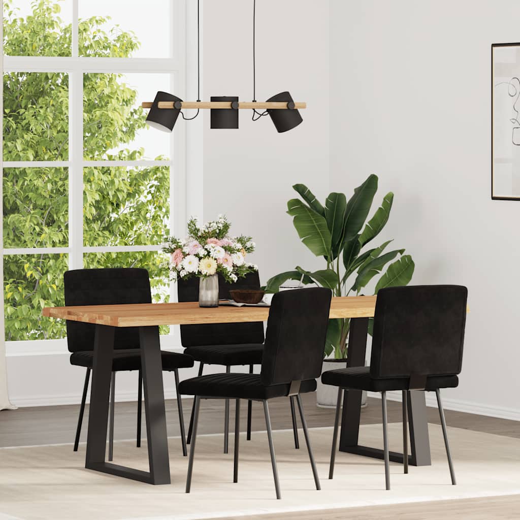 Dining Chairs 4 pcs Black Velvet