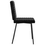 Dining Chairs 4 pcs Black Velvet - 45-Degree Angle