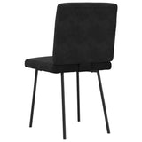 Dining Chairs 4 pcs Black Velvet - Rear View