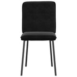Dining Chairs 4 pcs Black Velvet - Top-Down View