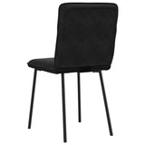 Dining Chairs 4 pcs Black Velvet - Rear View