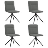 Dining Chairs 4 pcs Dark Grey Fabric - Front View